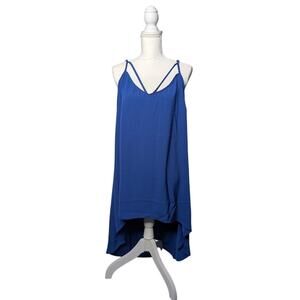 CITY CHIC Womens Plus M/18 Cobalt Blue High-Lo Strappy Cami Dress CasualChic